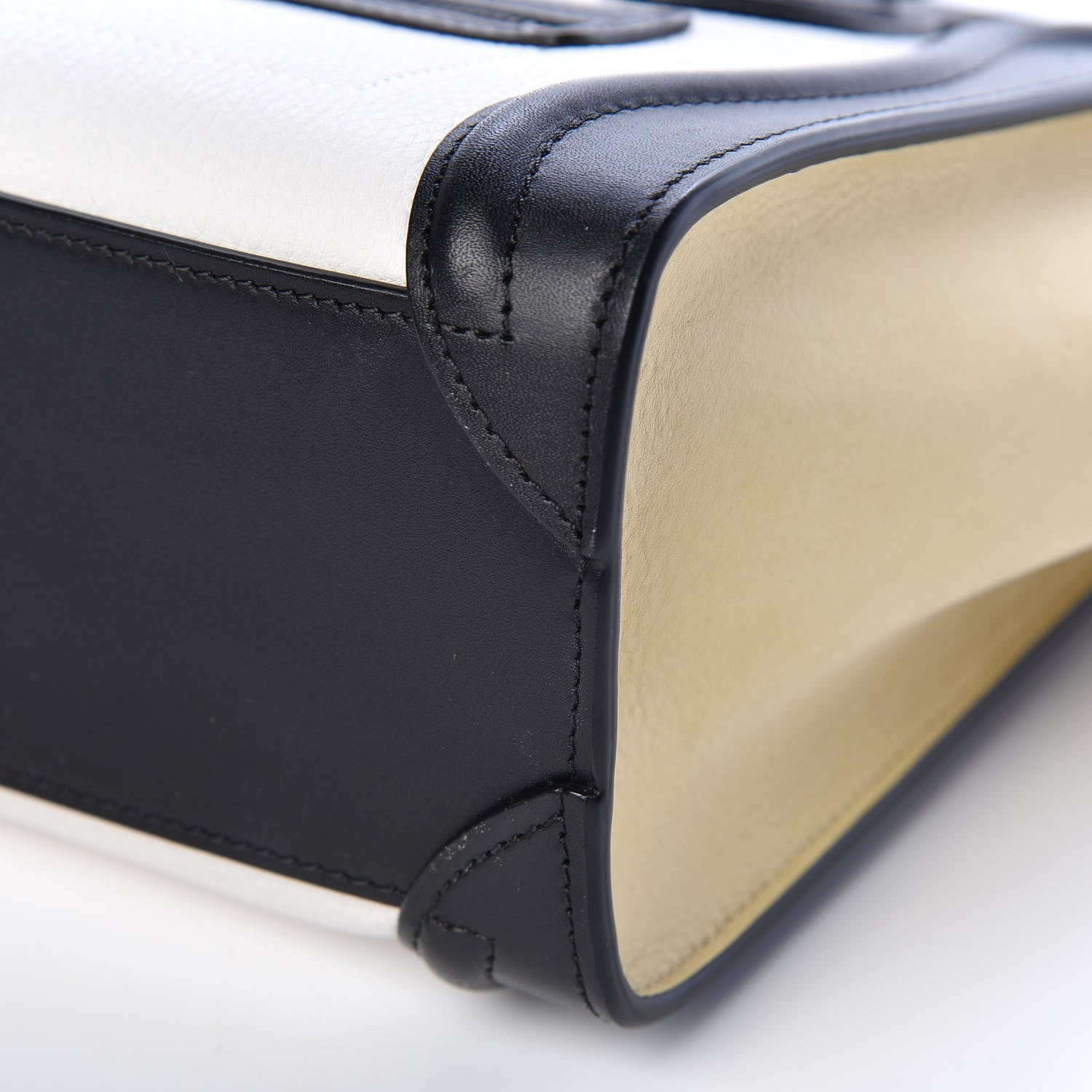 Celine Grained Baby Calfskin Nubuck Nano Tri-Color Luggage White 7 of 10