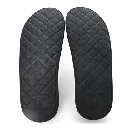 Chanel Thermoplastic PVC Camellia Mule Sandals 41 Black 6 of 9