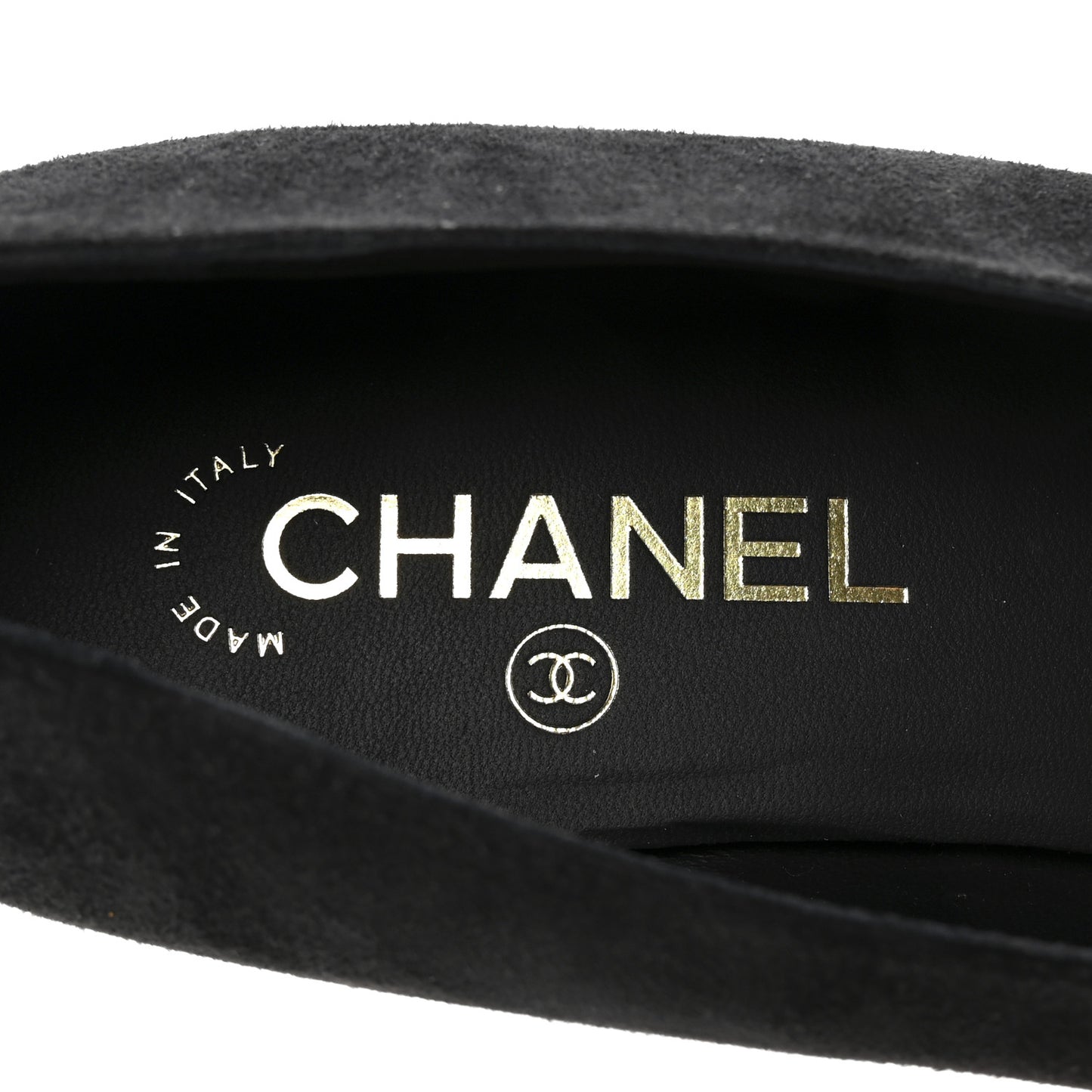 Suede Patent Cap Toe Camellia Ballerina Flats 39.5 Black White