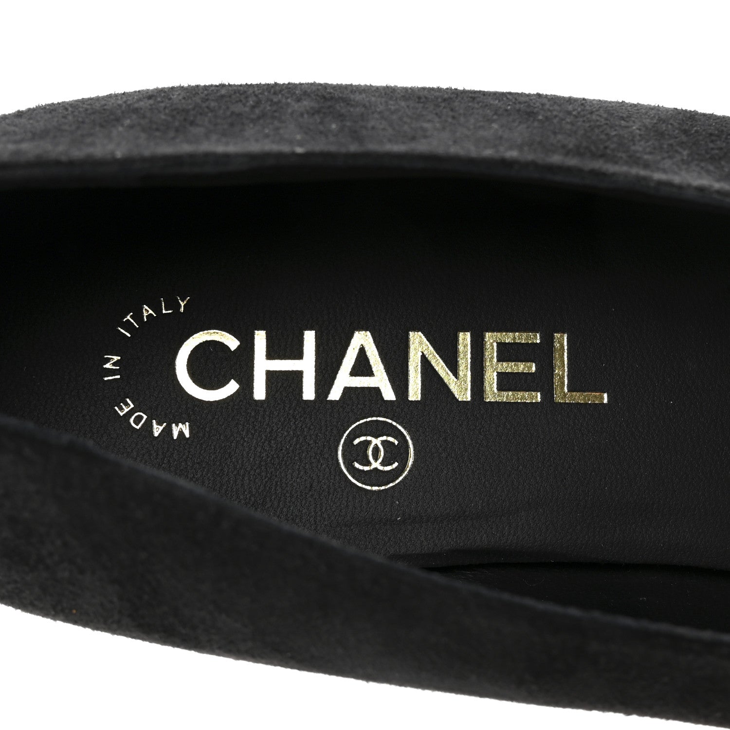Chanel Suede Patent Cap Toe Camellia Ballerina Flats 39.5 Black White 8 of 10