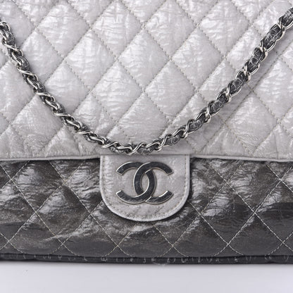 Chanel Vinyl Quilted Jumbo Melrose Degrade Flap Black 10 of 15