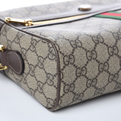 Gucci GG Supreme Monogram Web Small Ophidia Shoulder Bag Brown 8 of 9