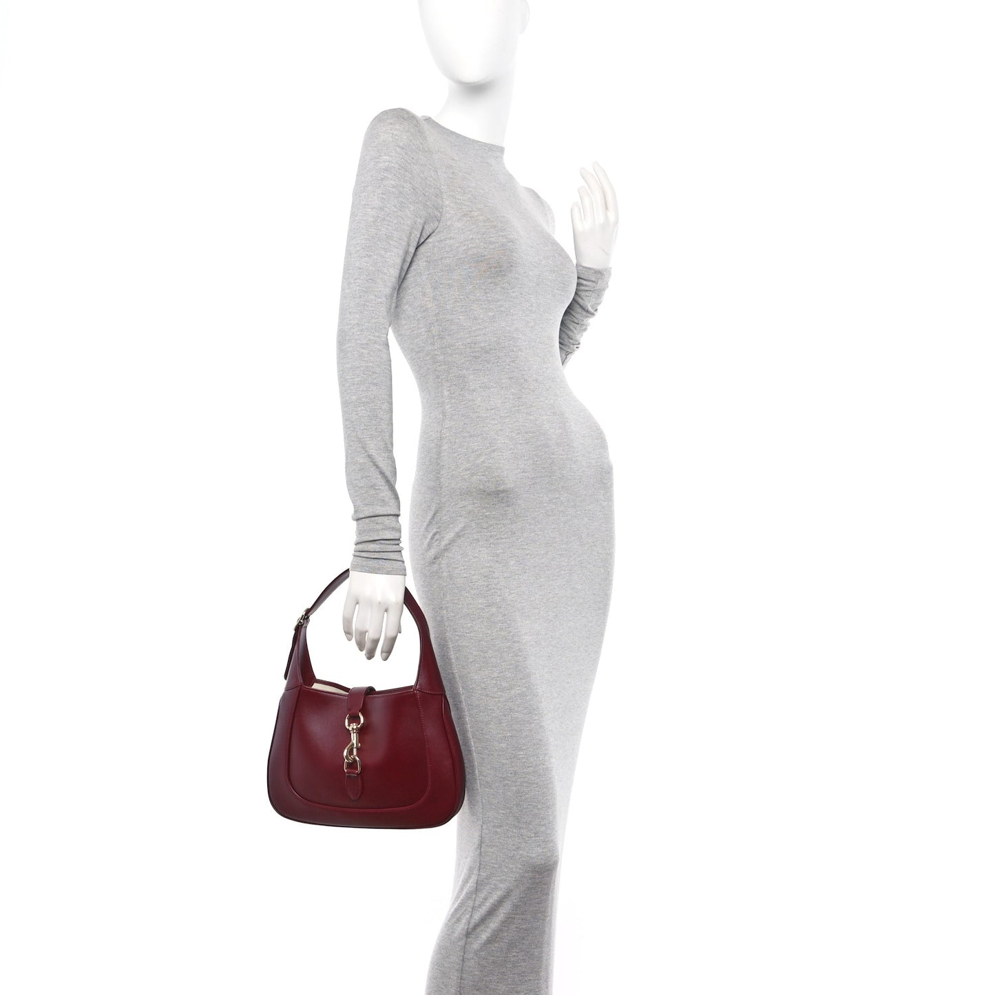 Ancora Calfskin Small Jackie Shoulder Bag Rosso