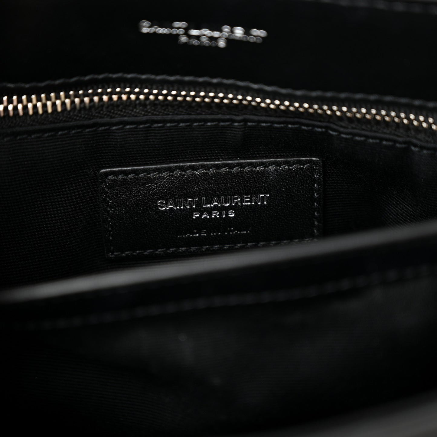 Calfskin Y Quilted Monogram Toy Loulou Crossbody Bag Black