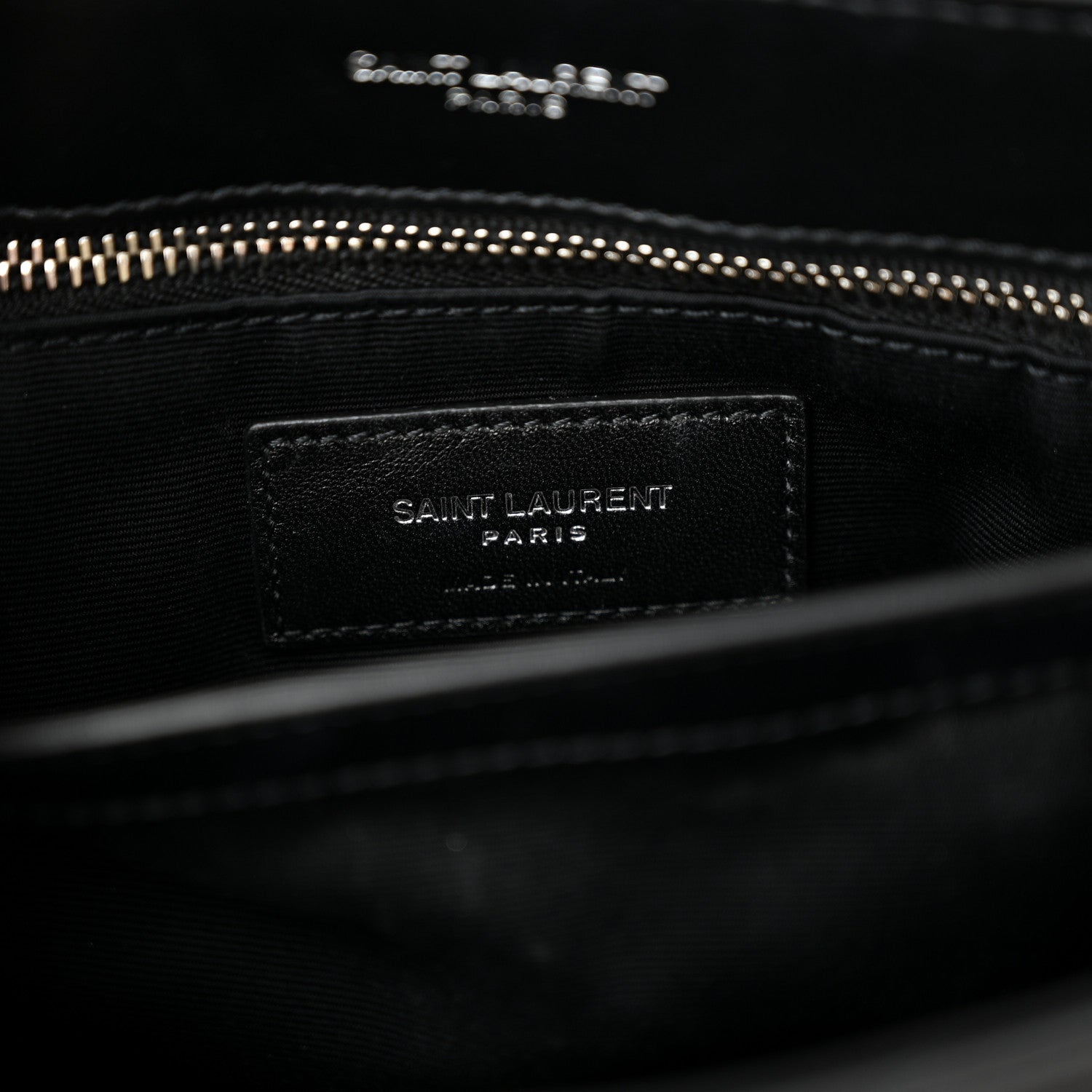 Saint Laurent Calfskin Y Quilted Monogram Toy Loulou Crossbody Bag Black 6 of 11