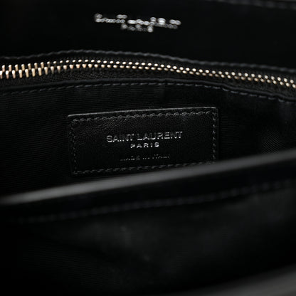 Saint Laurent Calfskin Y Quilted Monogram Toy Loulou Crossbody Bag Black 6 of 11