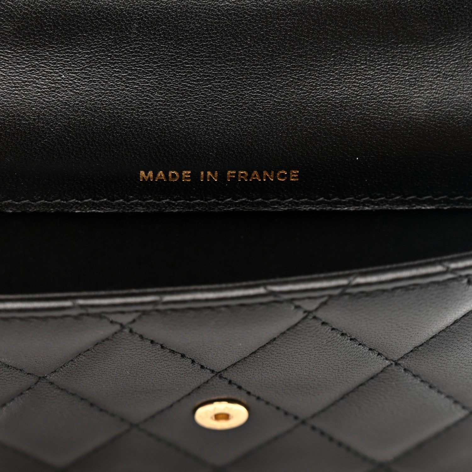 Chanel Lambskin Quilted Top Handle Flap Coin Purse With Chain Black 7 of 11