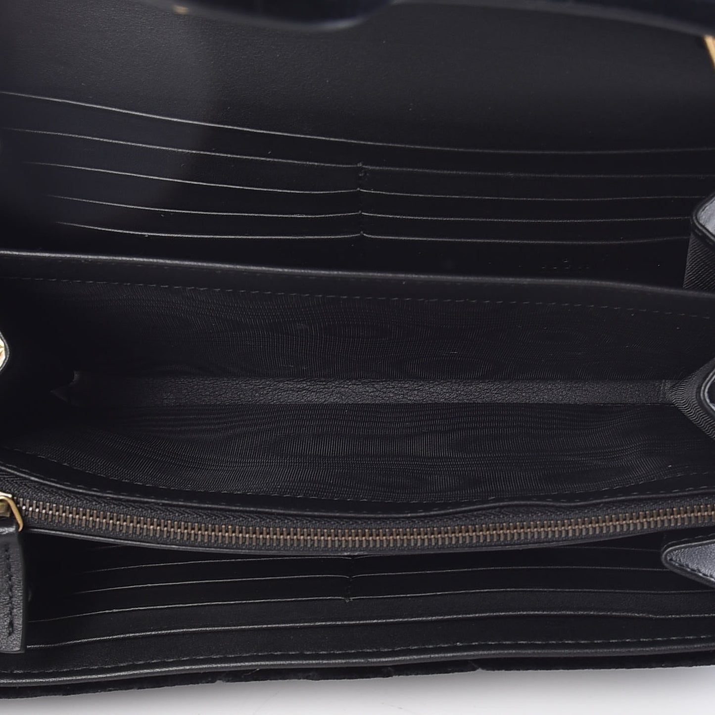 Velvet Matelasse GG Marmont Chain Wallet Black