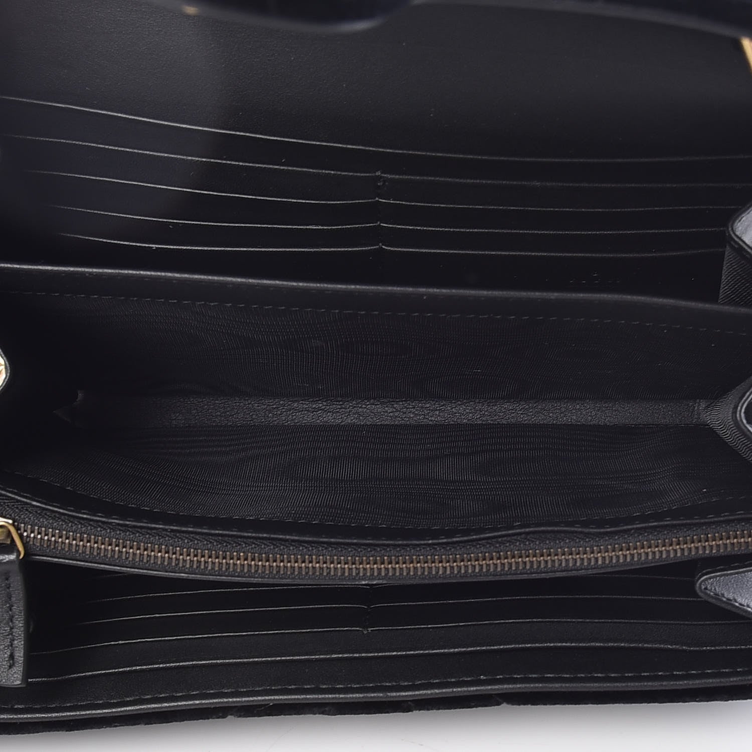 Gucci Velvet Matelasse GG Marmont Chain Wallet Black 7 of 10