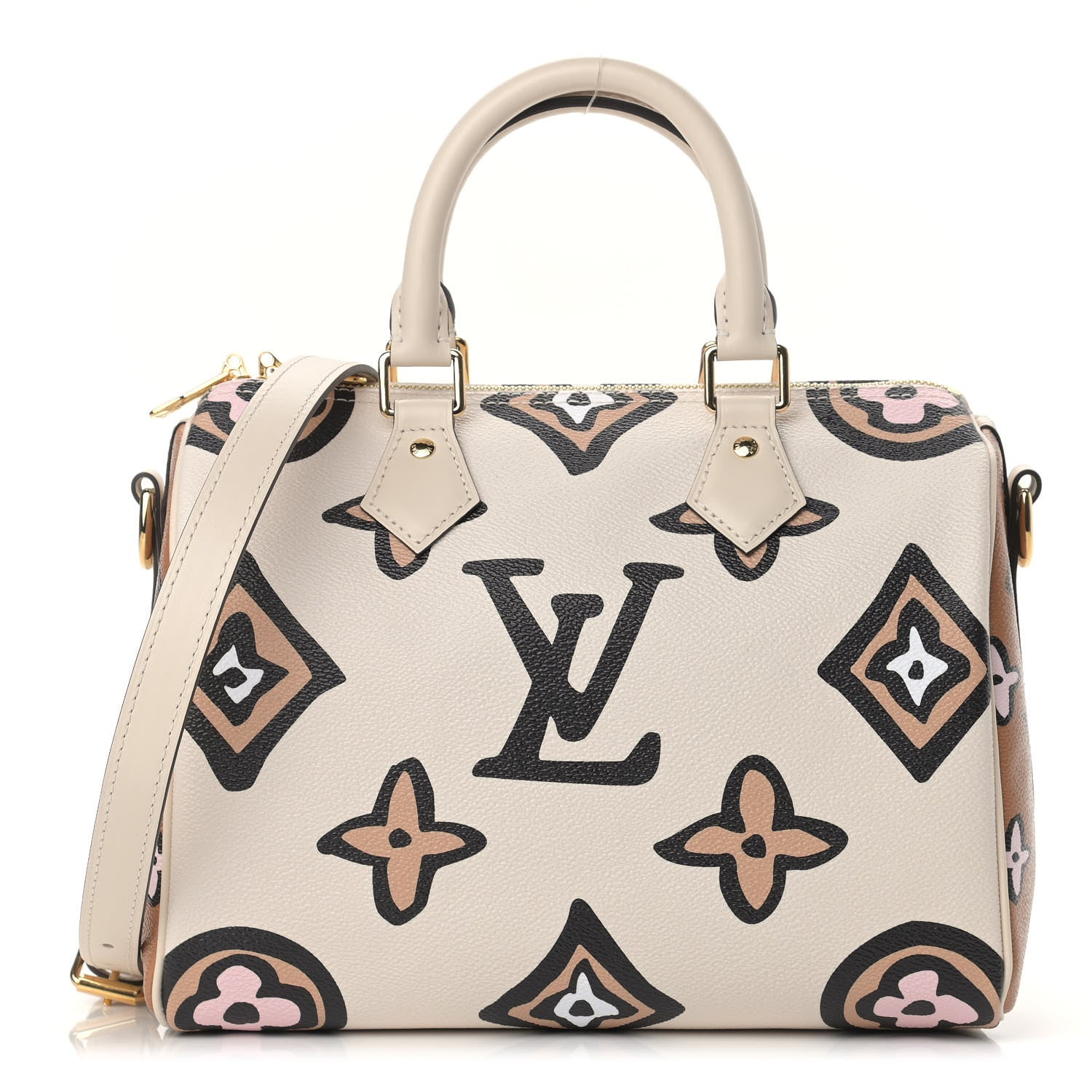 Louis Vuitton Monogram Giant Wild At Heart Speedy Bandouliere 25 Creme 1 of 8