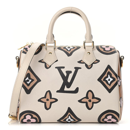 Louis Vuitton Monogram Giant Wild At Heart Speedy Bandouliere 25 Creme 1 of 8