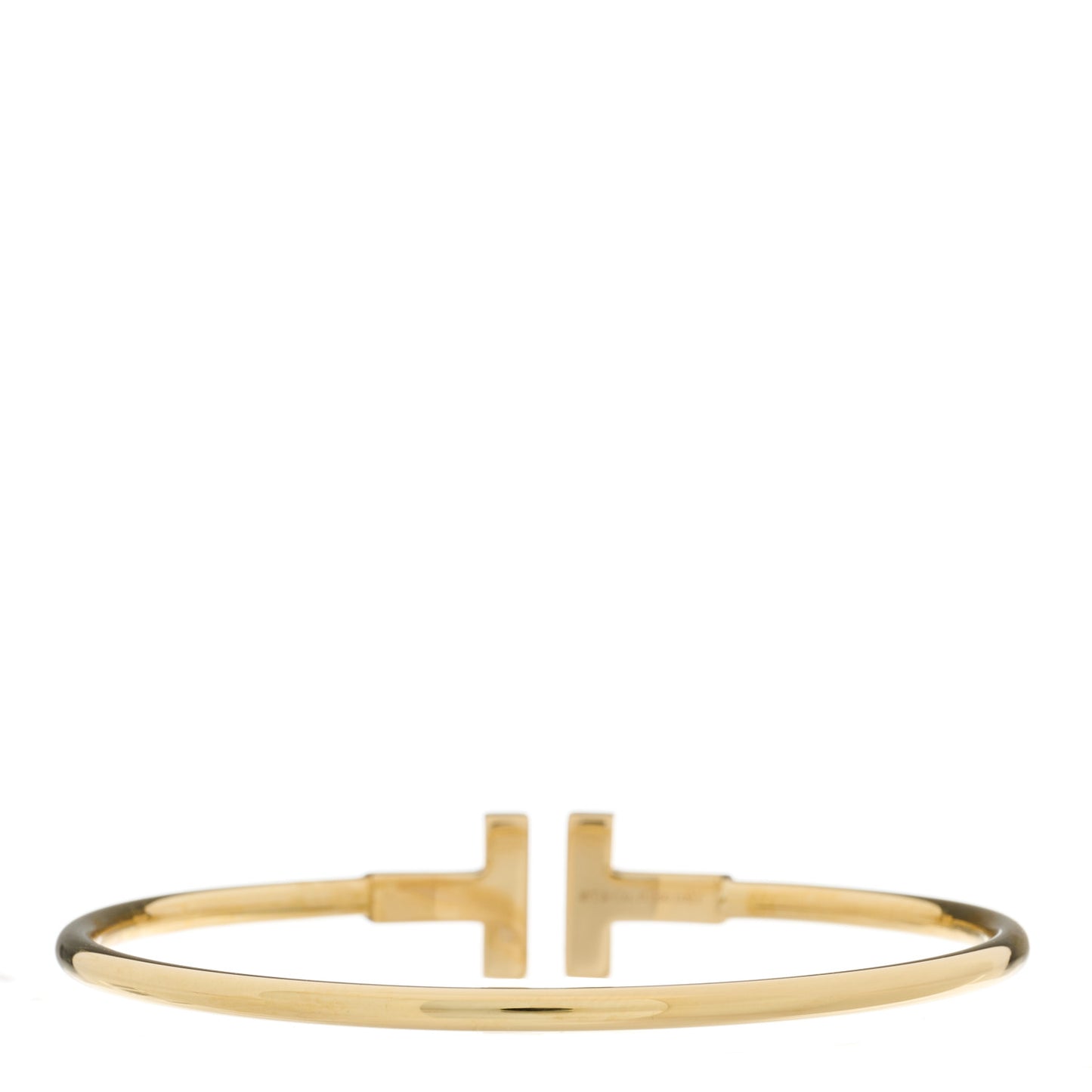 18K Yellow Gold Diamond T Wire Bracelet