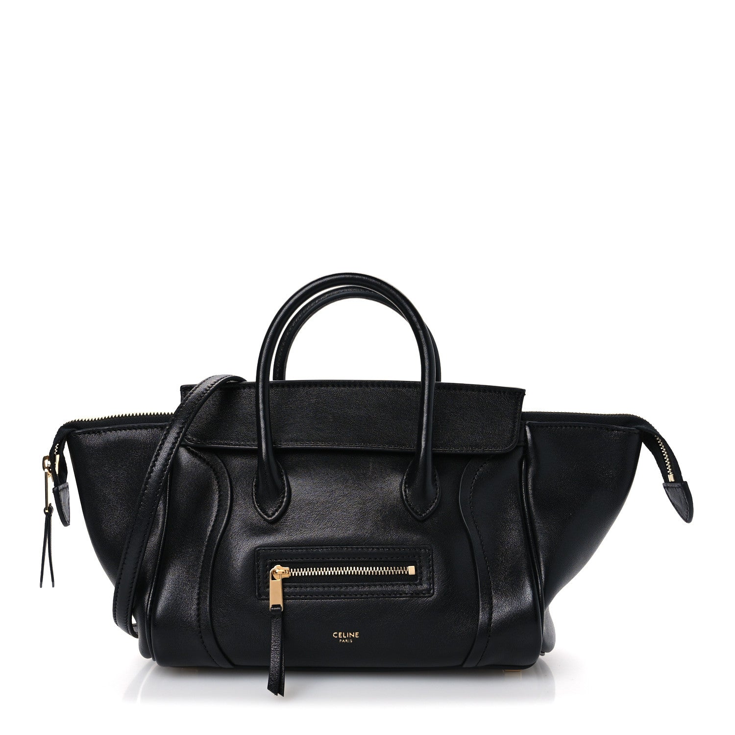 Celine Supple Shiny Lambskin Little New Luggage Black 1 of 10
