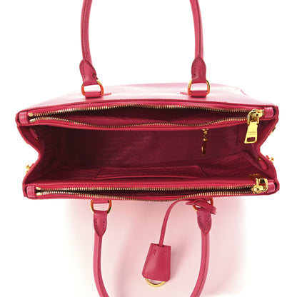 Prada Saffiano Small Galleria Double Zip Tote Peonia 5 of 12