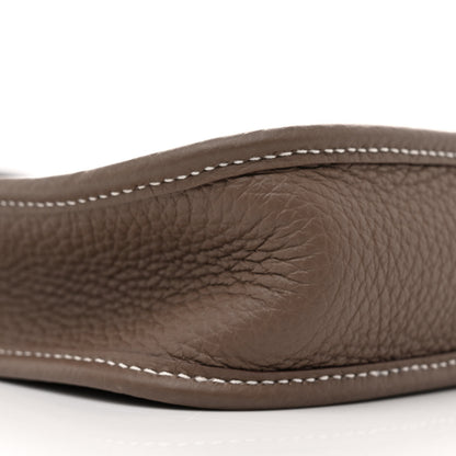Hermes Taurillon Clemence Amazone Evelyne TPM Etoupe Bleu Indigo 9 of 11