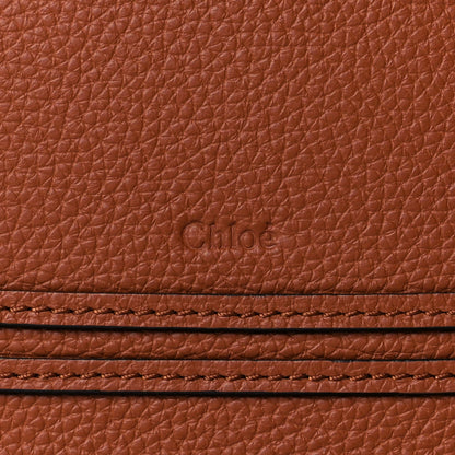 Chloe Raffia Small Grain Calfskin Medium Marcie Basket Tan 6 of 11