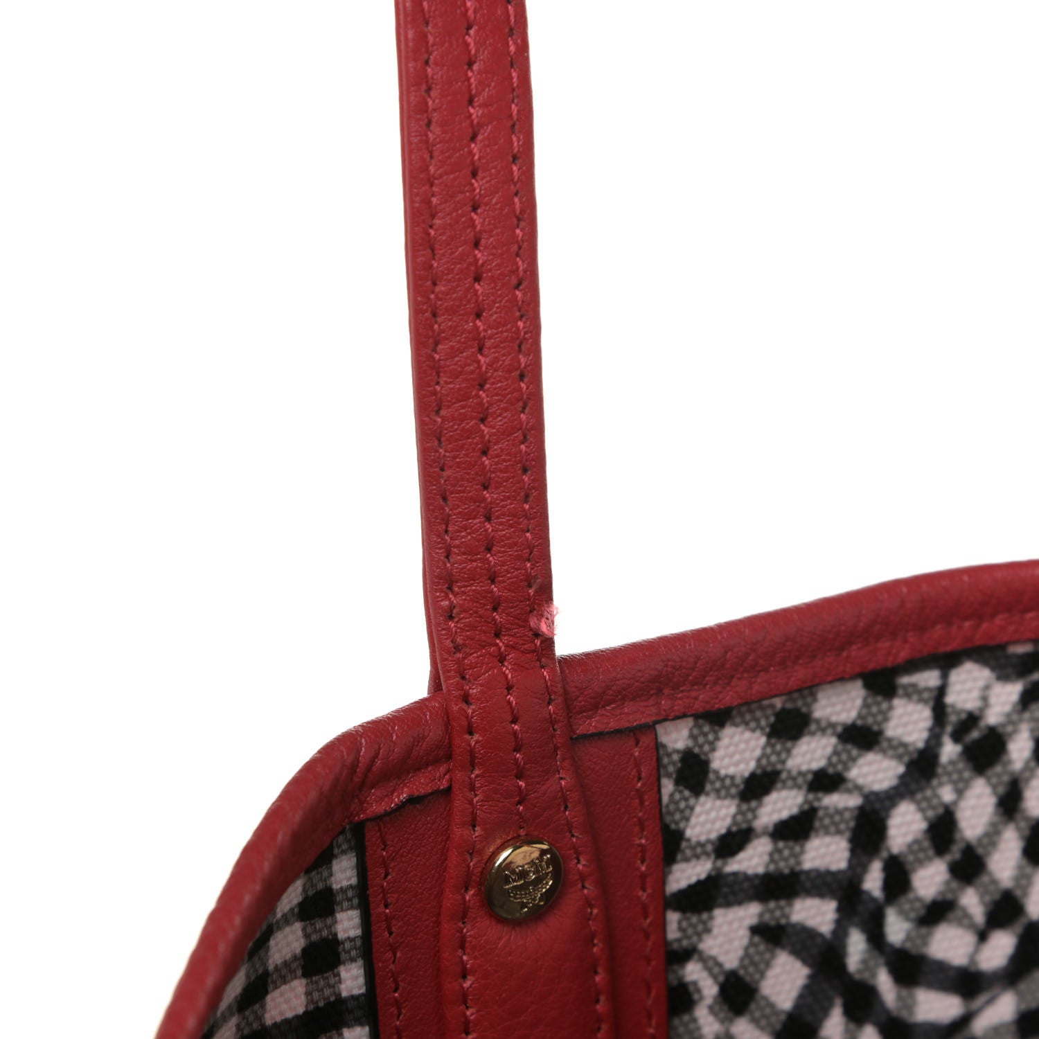 MCM Visetos Large Liz Reversible Shopper Tote Ruby Red 15 of 16