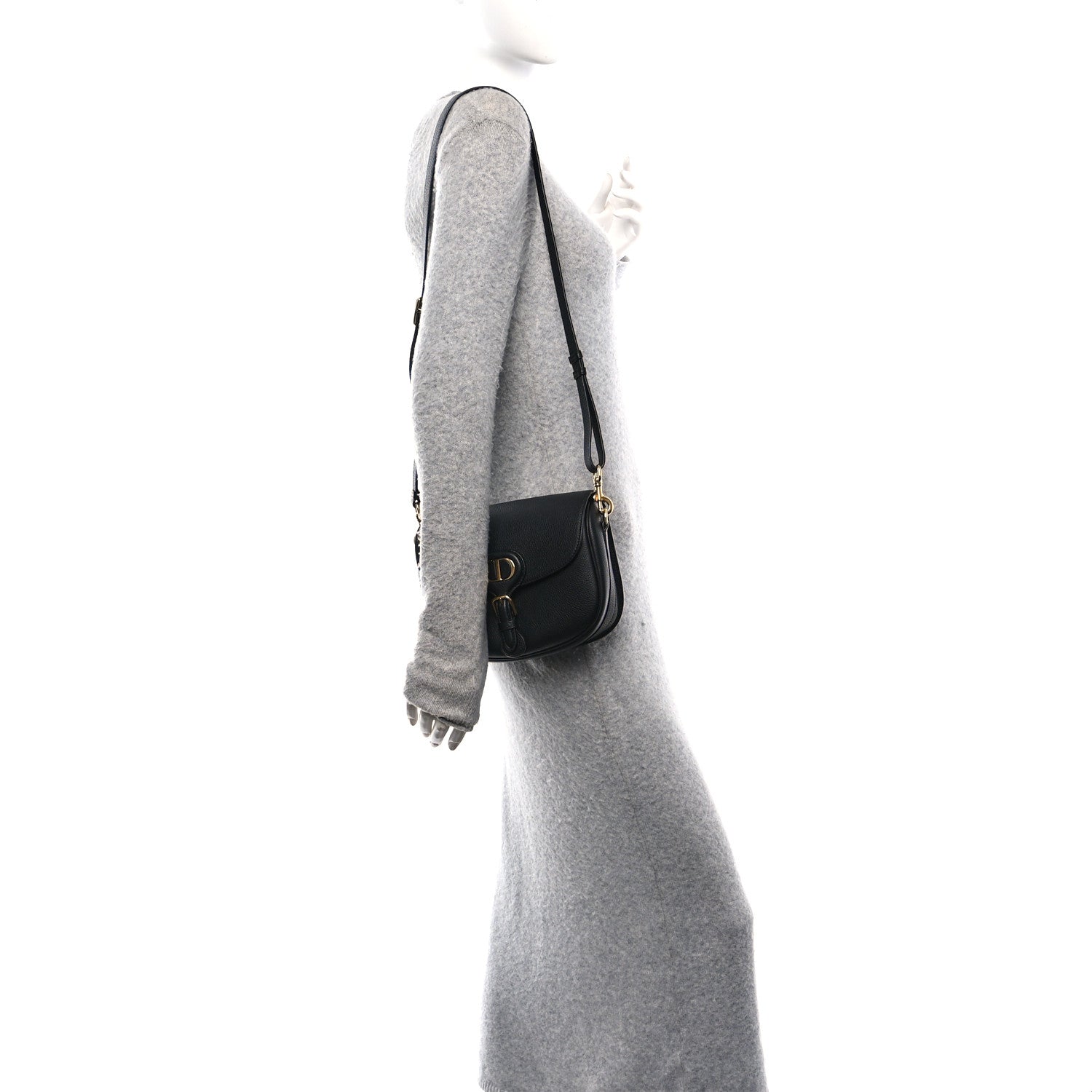 Christian Dior Grained Calfskin Medium Bobby Flap Black 3 of 10