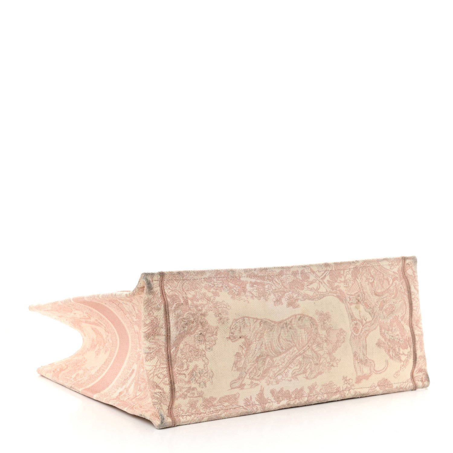Christian Dior Canvas Toile De Jouy Embroidered Large Book Tote Pink 4 of 15