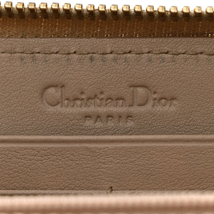 Christian Dior Patent Cannage Lady Dior Continental Zip Wallet Beige 6 of 6