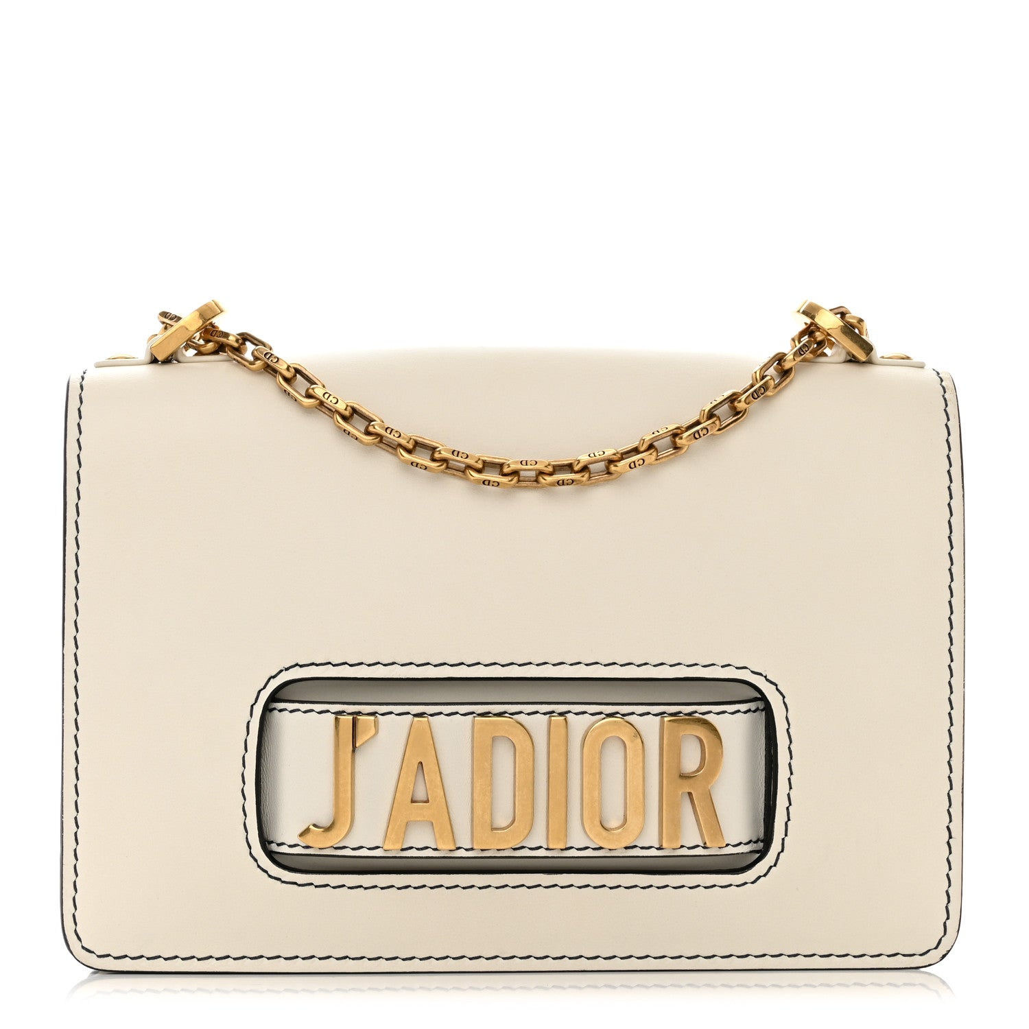 Christian Dior Calfskin J'Adior Chain Flap Bag Off White 1 of 10