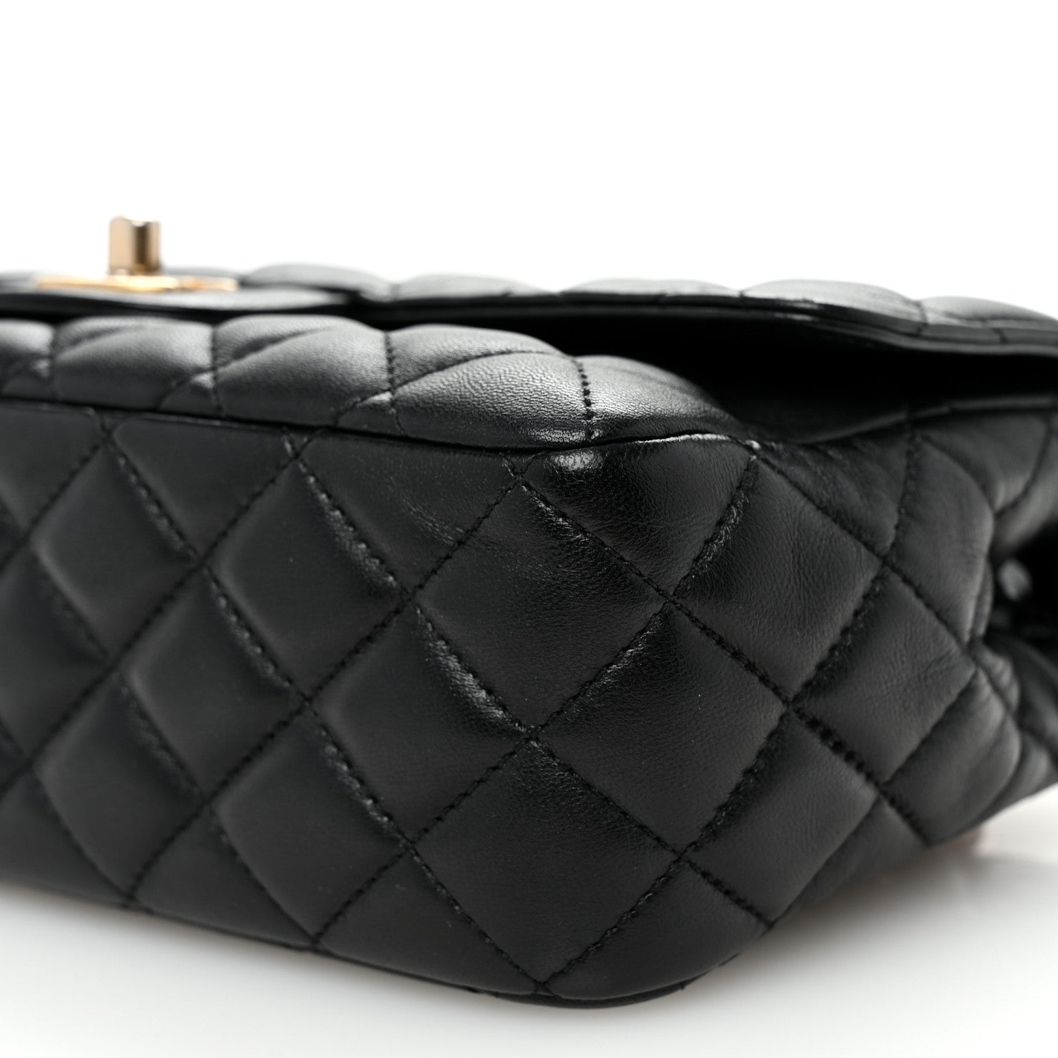 Chanel Lambskin Quilted Small Metal Top Handle Flap Black 11 of 11