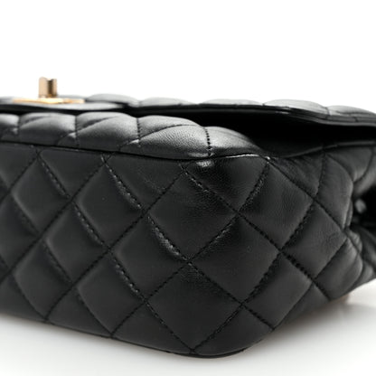 Chanel Lambskin Quilted Small Metal Top Handle Flap Black 11 of 11