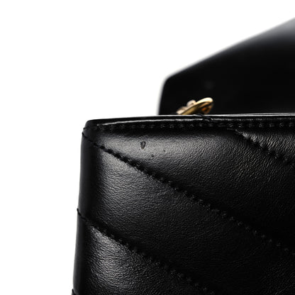 Saint Laurent Calfskin Y Quilted Monogram Small Loulou Chain Satchel Black 13 of 15