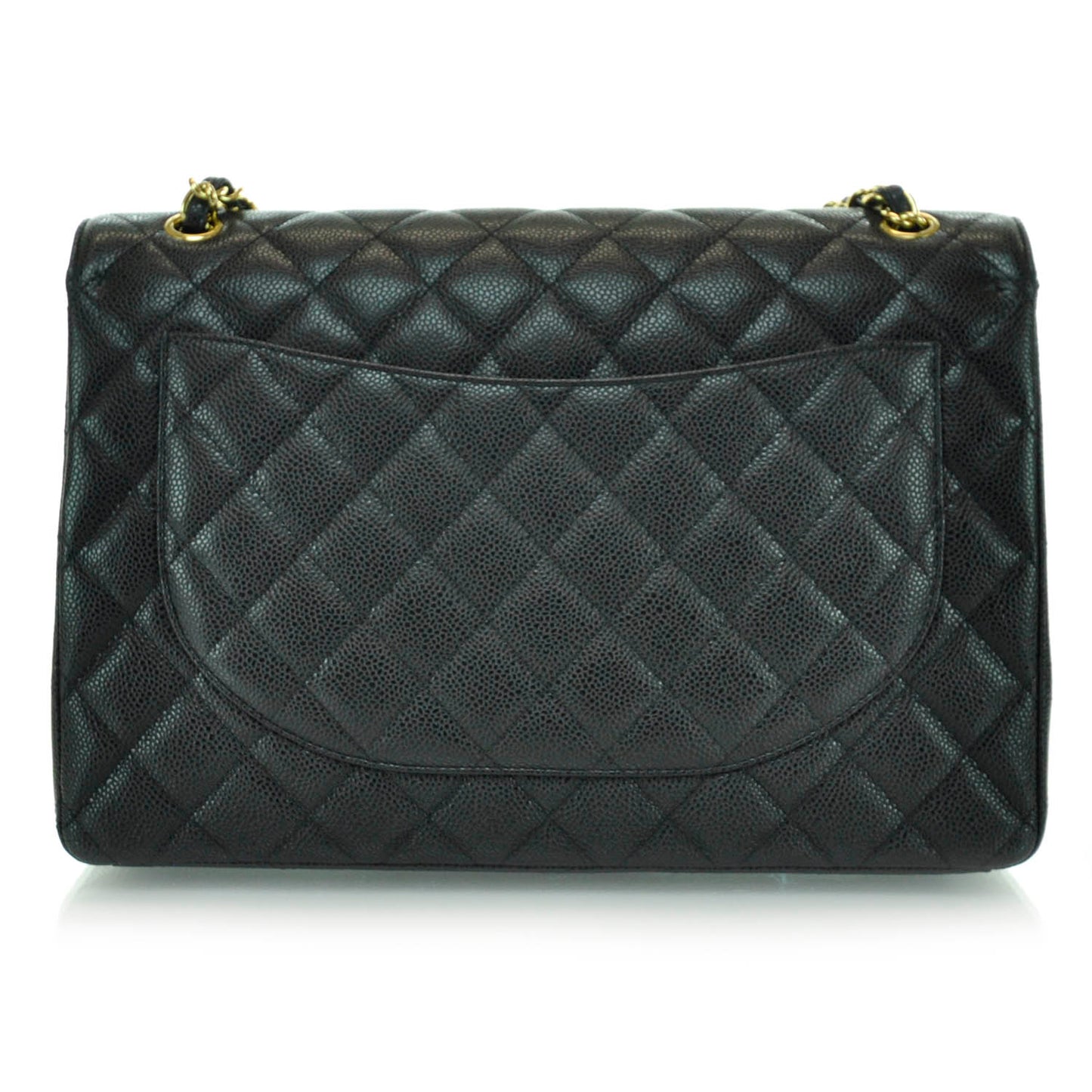 Caviar Quilted Maxi Double Flap Black