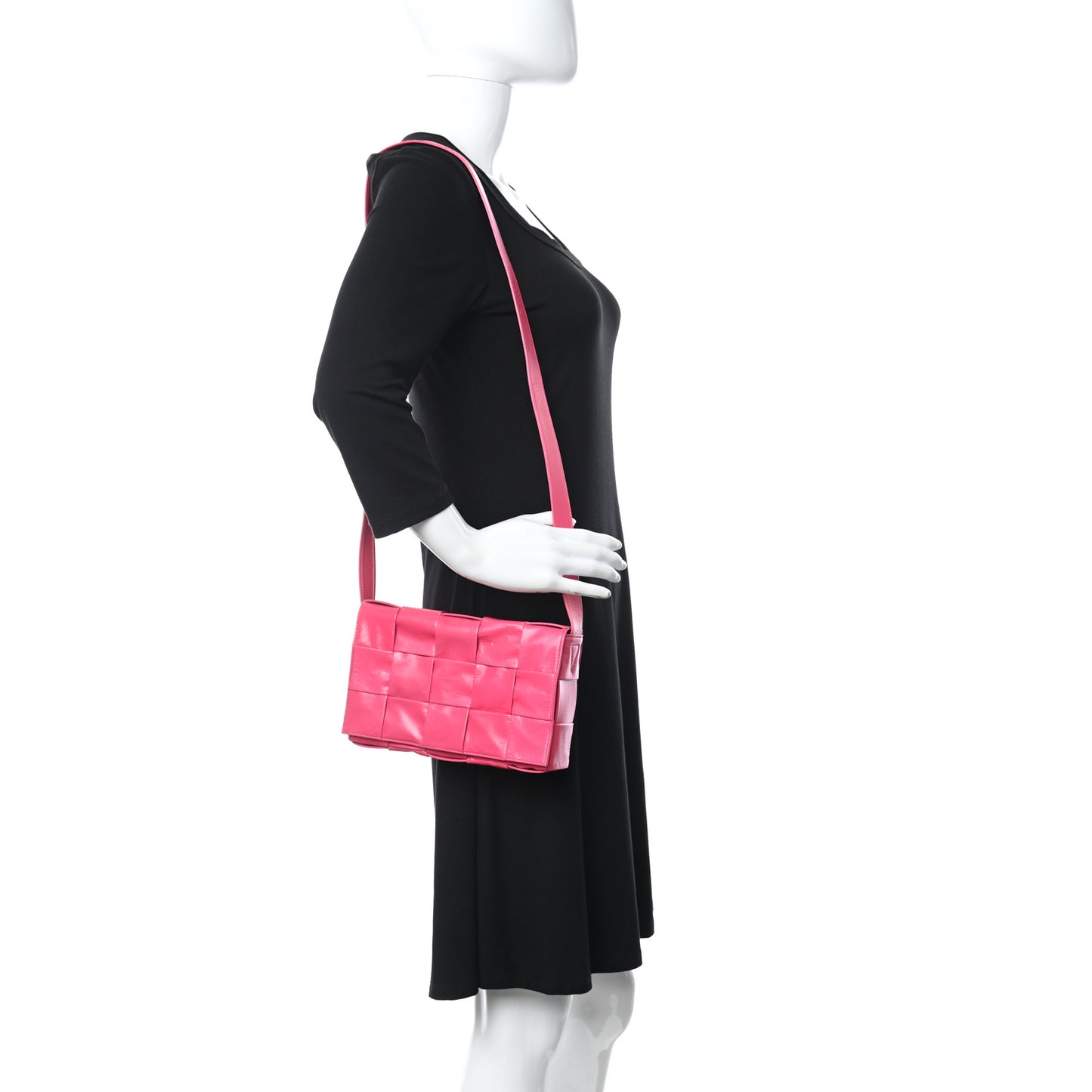 Paper Calfskin Maxi Intreccio Cassette Crossbody Bag Lollipop