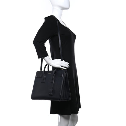 Saint Laurent Grained Calfskin Small Sac De Jour Navy 2 of 9