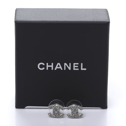 Chanel Crystal CC Earrings Silver 5 of 5