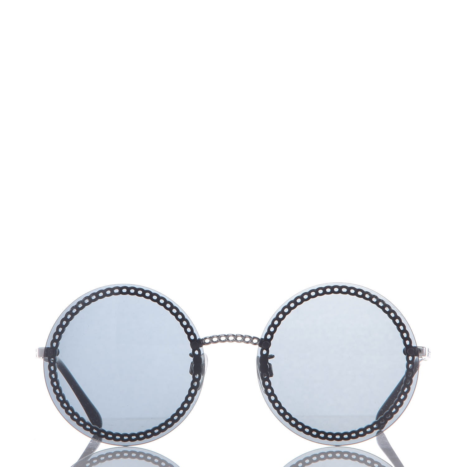 Chanel Round Chain Sunglasses 4245 Black 3 of 7