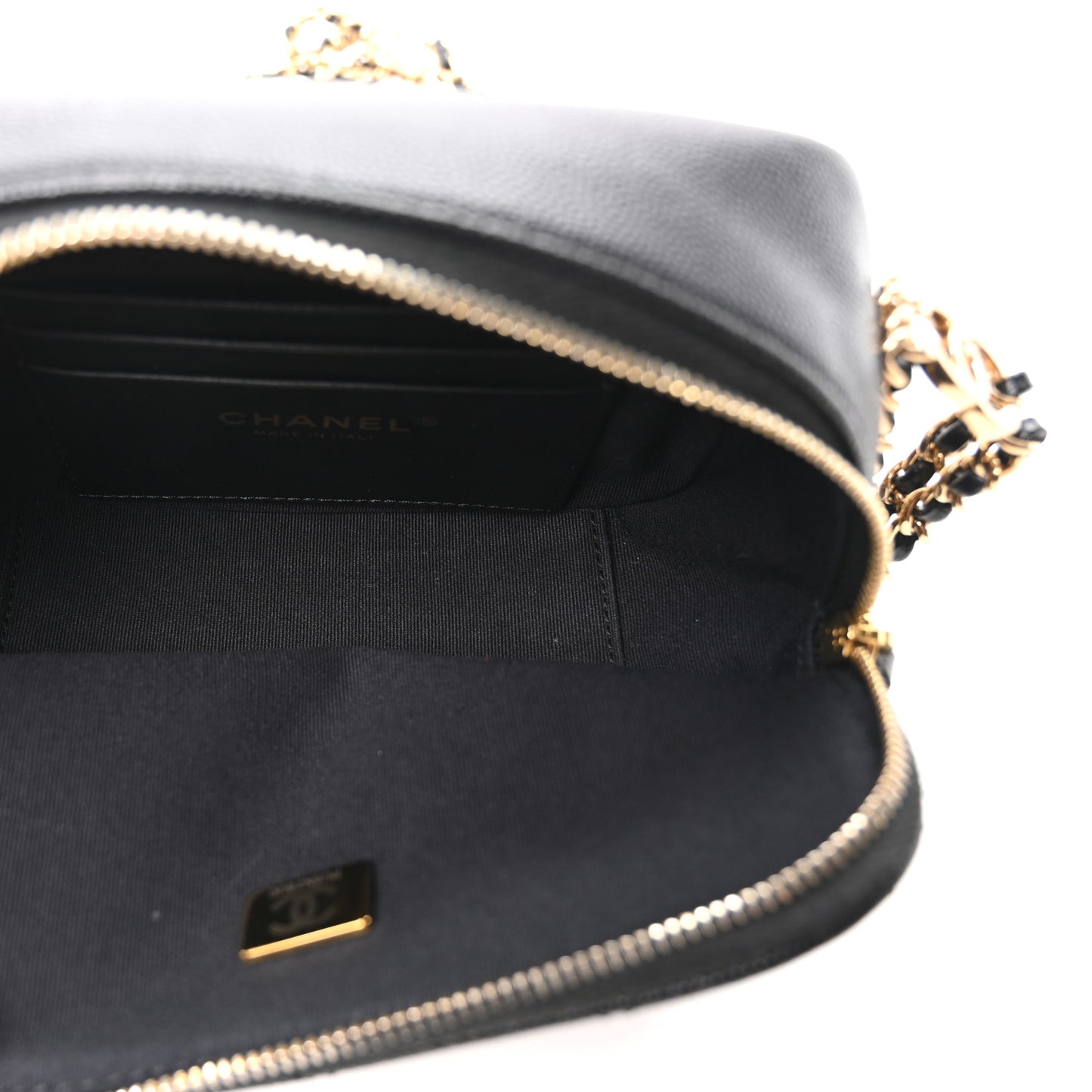 Caviar Quilted Mini CC You Camera Case Black