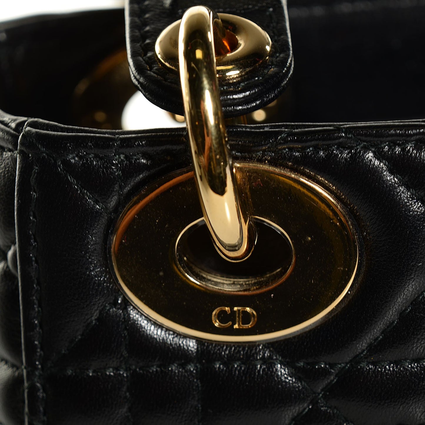Lambskin Cannage Micro Lady Dior Black