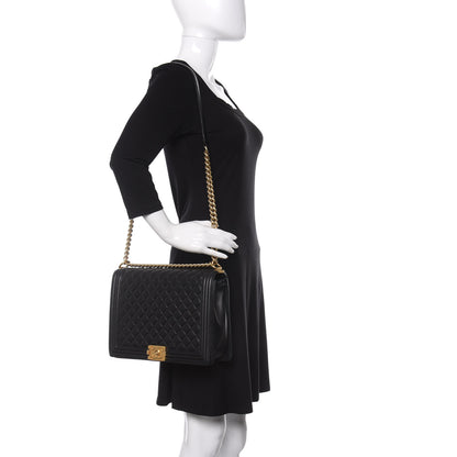 Chanel Lambskin Quilted Large Boy Flap Black 2 of 10