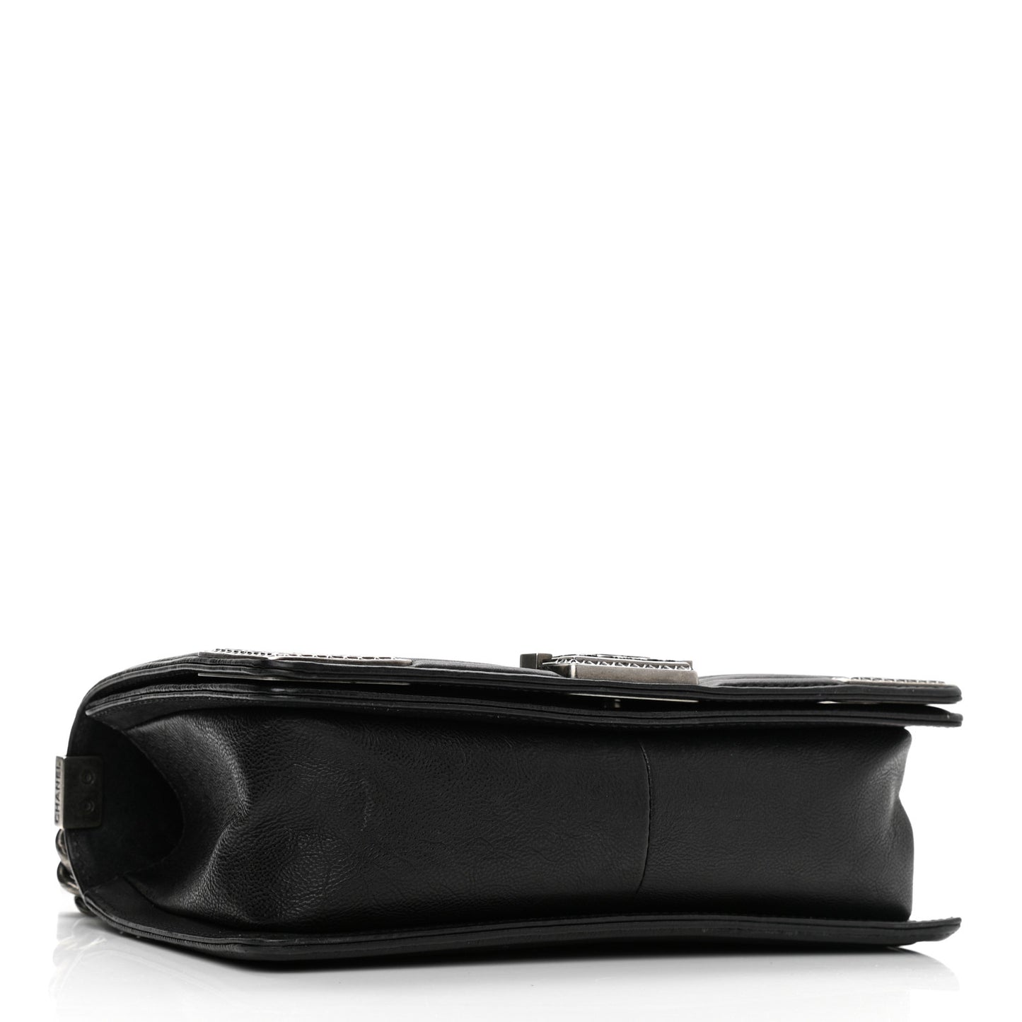 Calfskin Quilted Metal Embellished Paris Dallas Medium Boy Flap Black