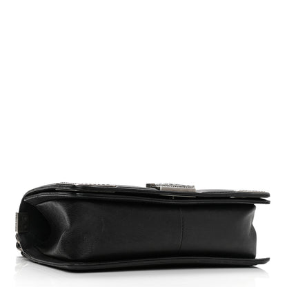 Chanel Calfskin Quilted Metal Embellished Paris Dallas Medium Boy Flap Black 3 of 9