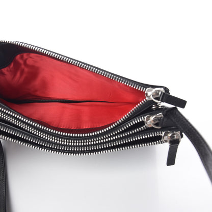 Celine Shiny Textured Calfskin Small Trio Crossbody Bag Black 5 of 11