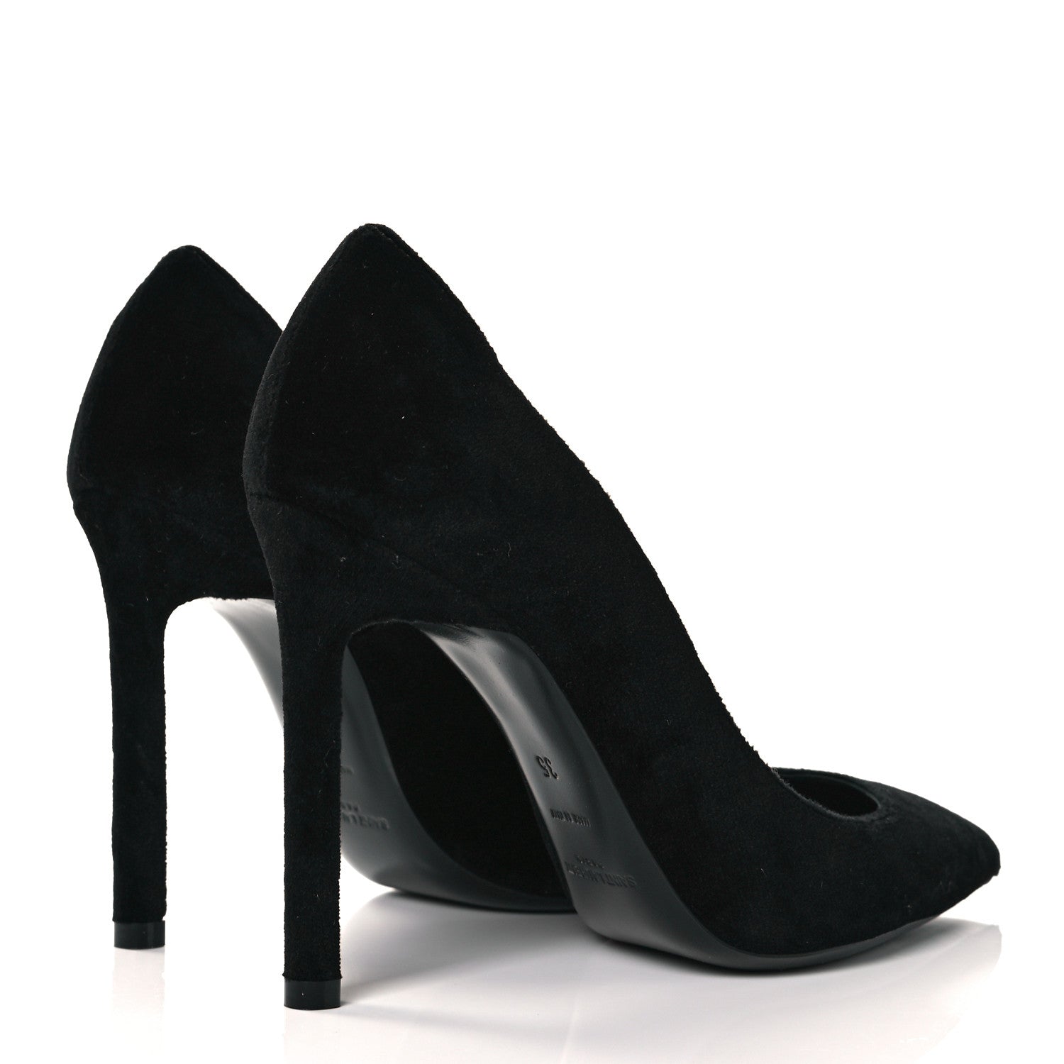 Saint Laurent Velvet Anja 105 Pumps 35 Black 4 of 11