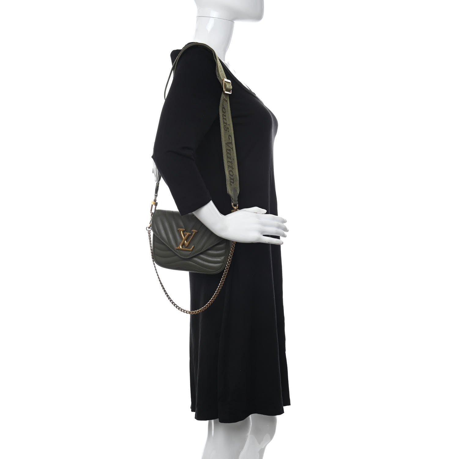 Louis Vuitton Calfskin New Wave Multi Pochette Kaki 2 of 8