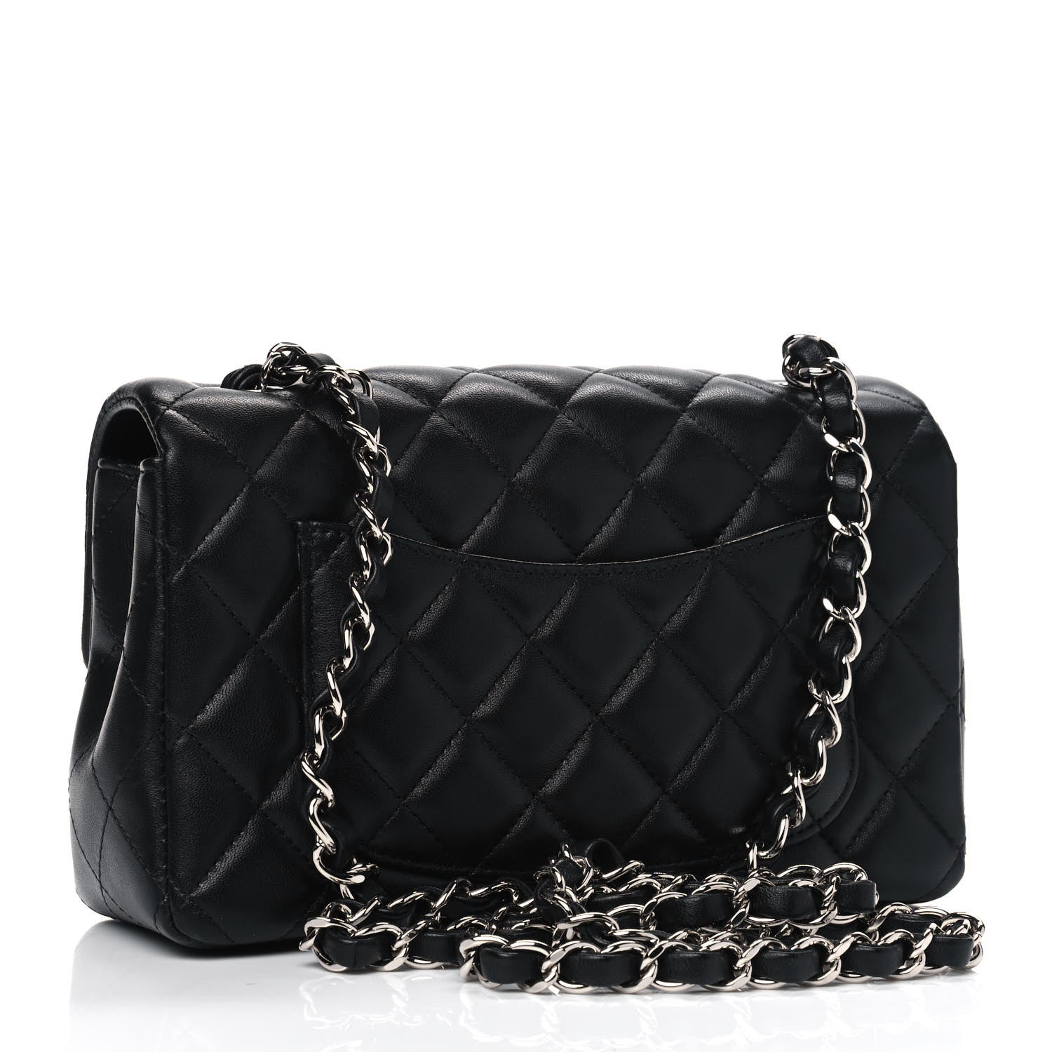 Chanel Lambskin Quilted Mini Rectangular Flap Black 2 of 4