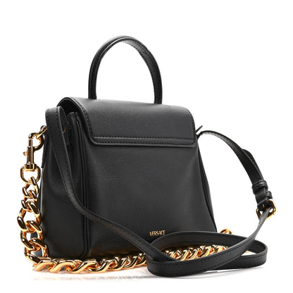 Versace Grained Calfskin Small La Medusa Top Handle Bag Black 3 of 11