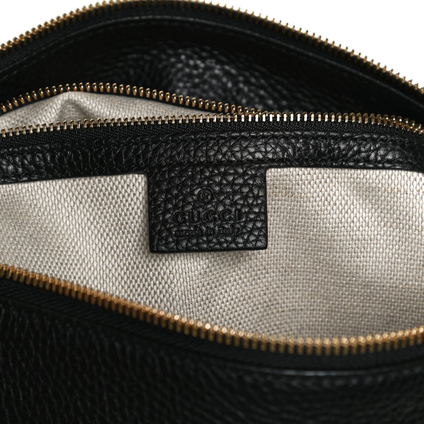 Pebbled Calfskin Large Soho Hobo Black