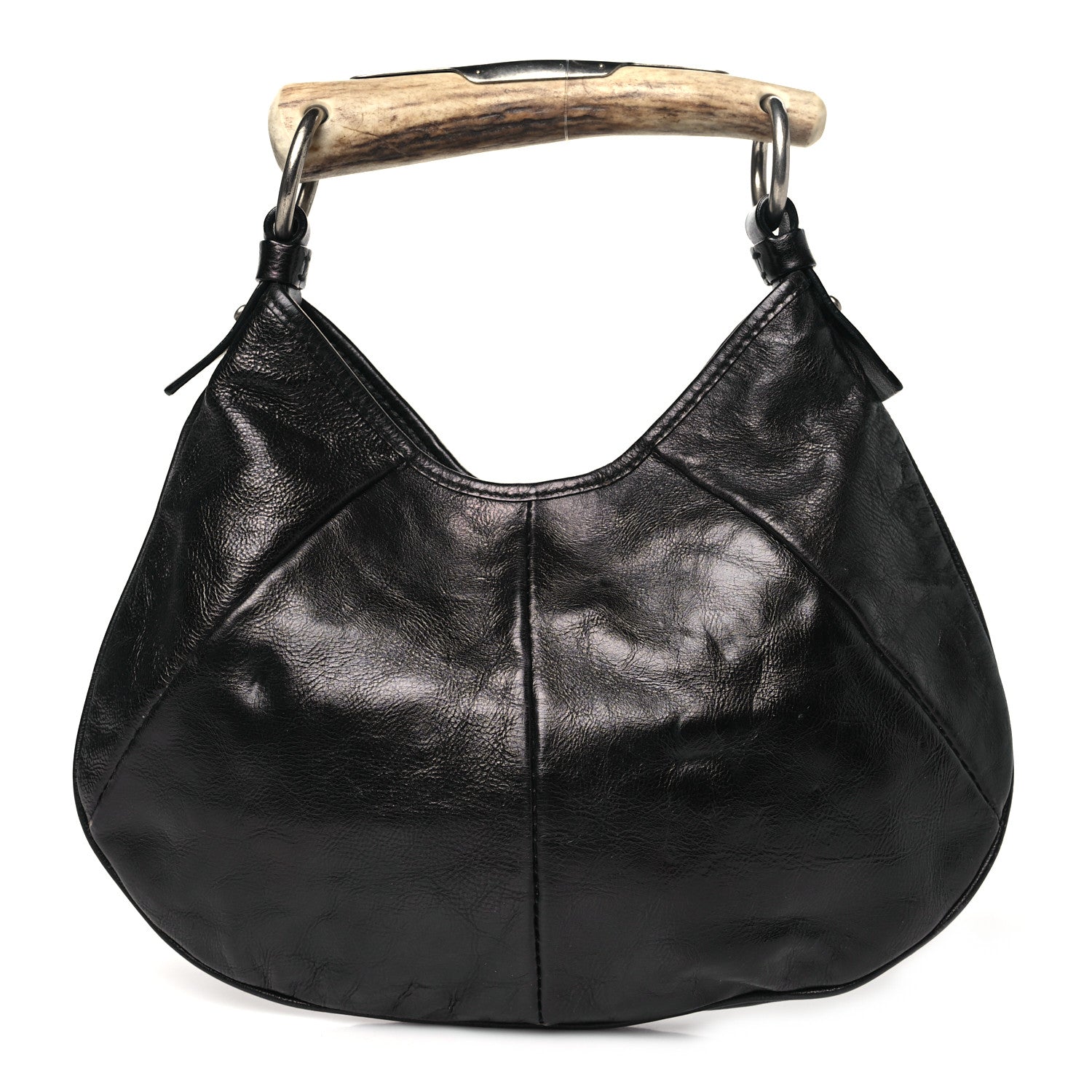Saint Laurent Buffalo Horn Small Mombasa Hobo Dark Brown 1 of 10