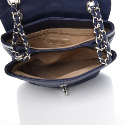 Chanel Shiny Lambskin Quilted Mini Trianon Messenger Flap Blue 7 of 10