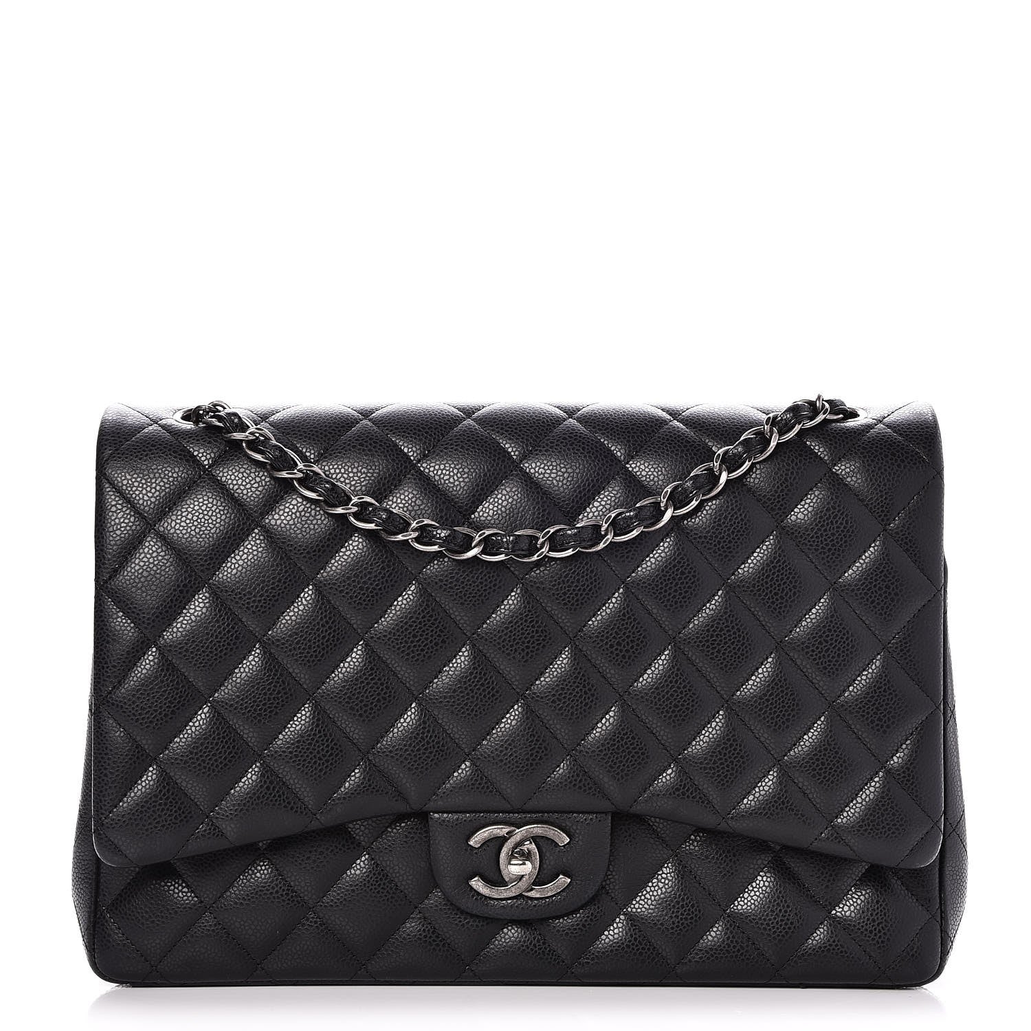 Chanel Caviar Quilted Maxi Double Flap Black 1 of 8