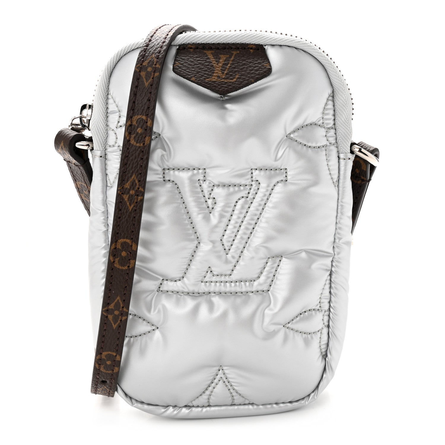 Louis Vuitton Econyl Monogram Pillow Phone Pouch Silver 1 of 10