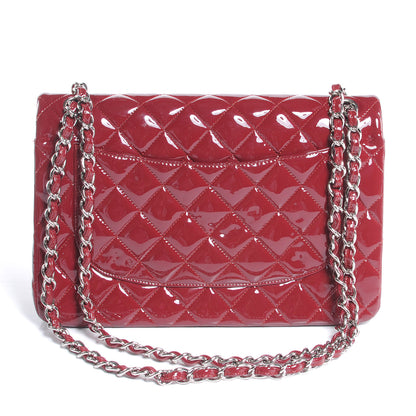 Chanel Patent Jumbo Double Flap Red 3 of 8