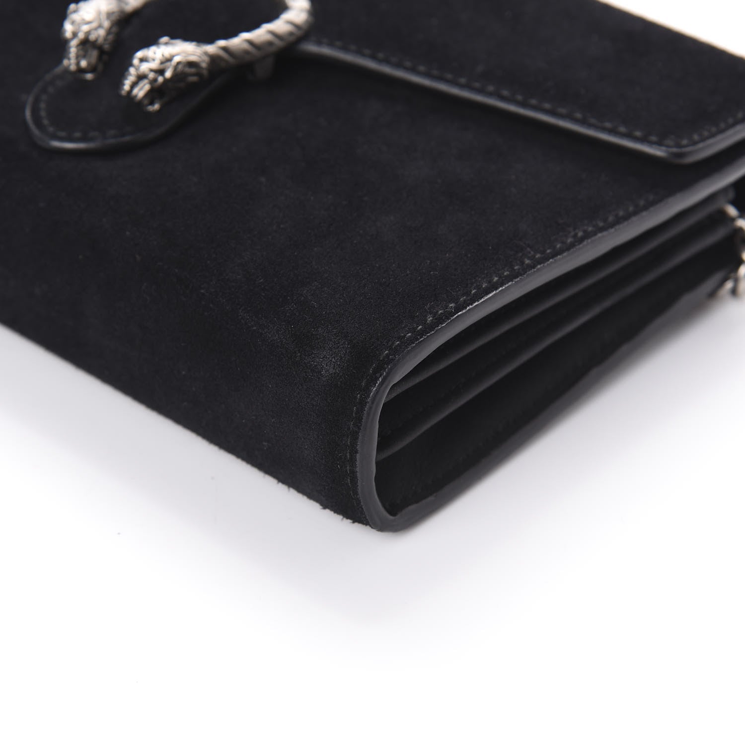 Gucci Suede Mini Dionysus Chain Wallet Black 8 of 8
